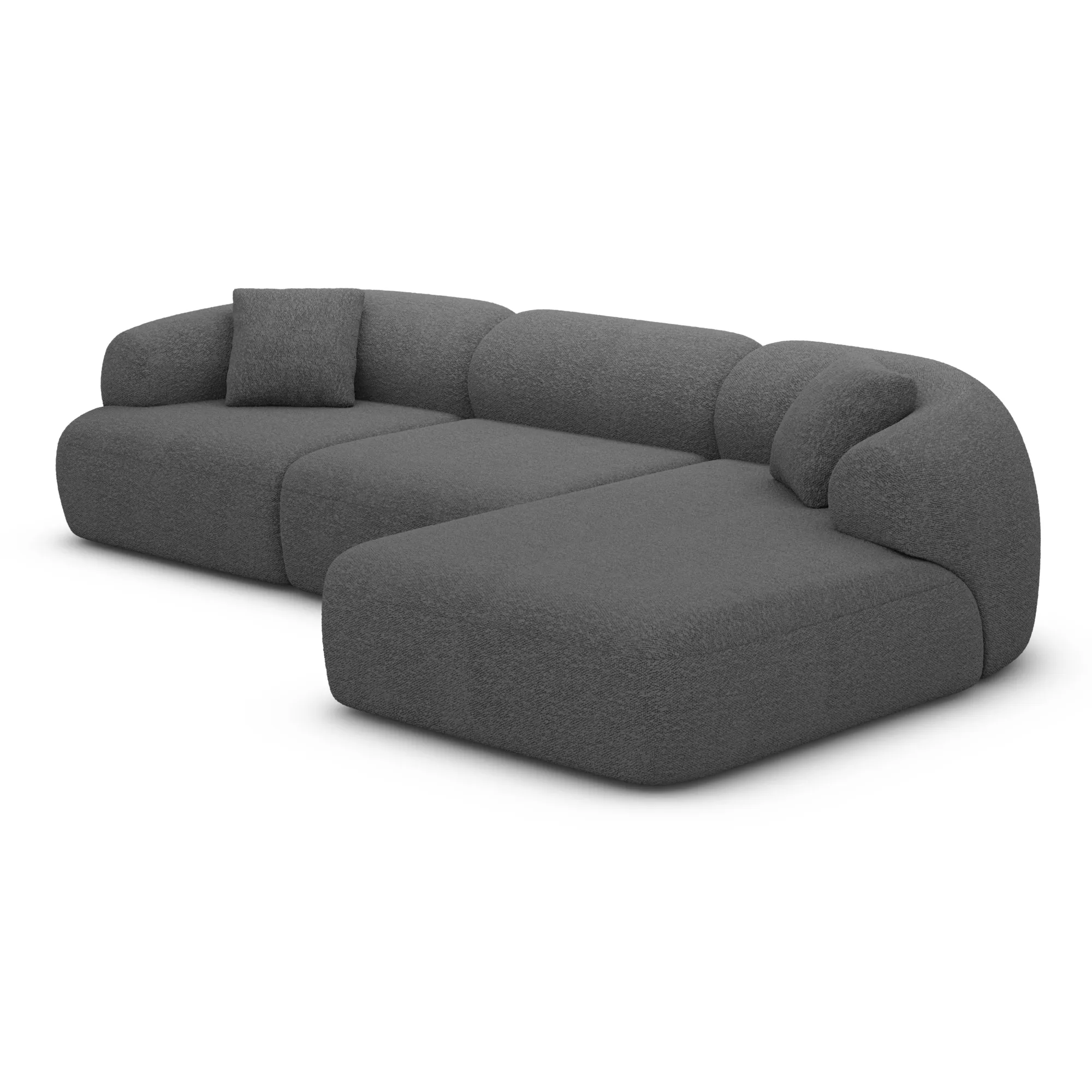 Bouclé L-Form Sofa Poliva – Bild 10