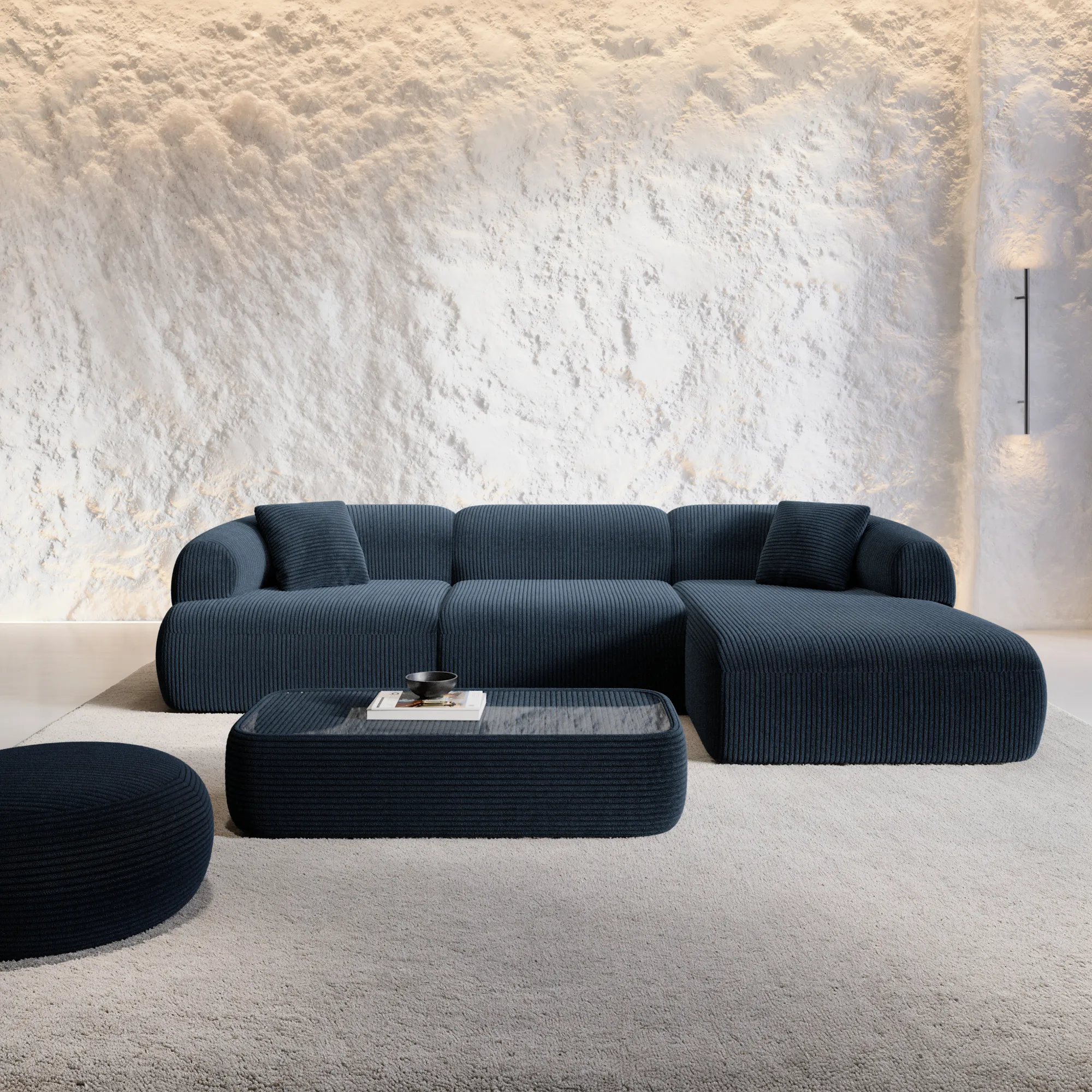 Cord L-Form Sofa Poliva – Bild 7