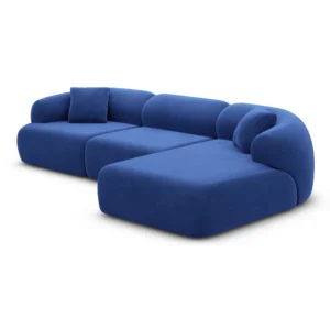 Samtstoff L-Form Sofa Poliva