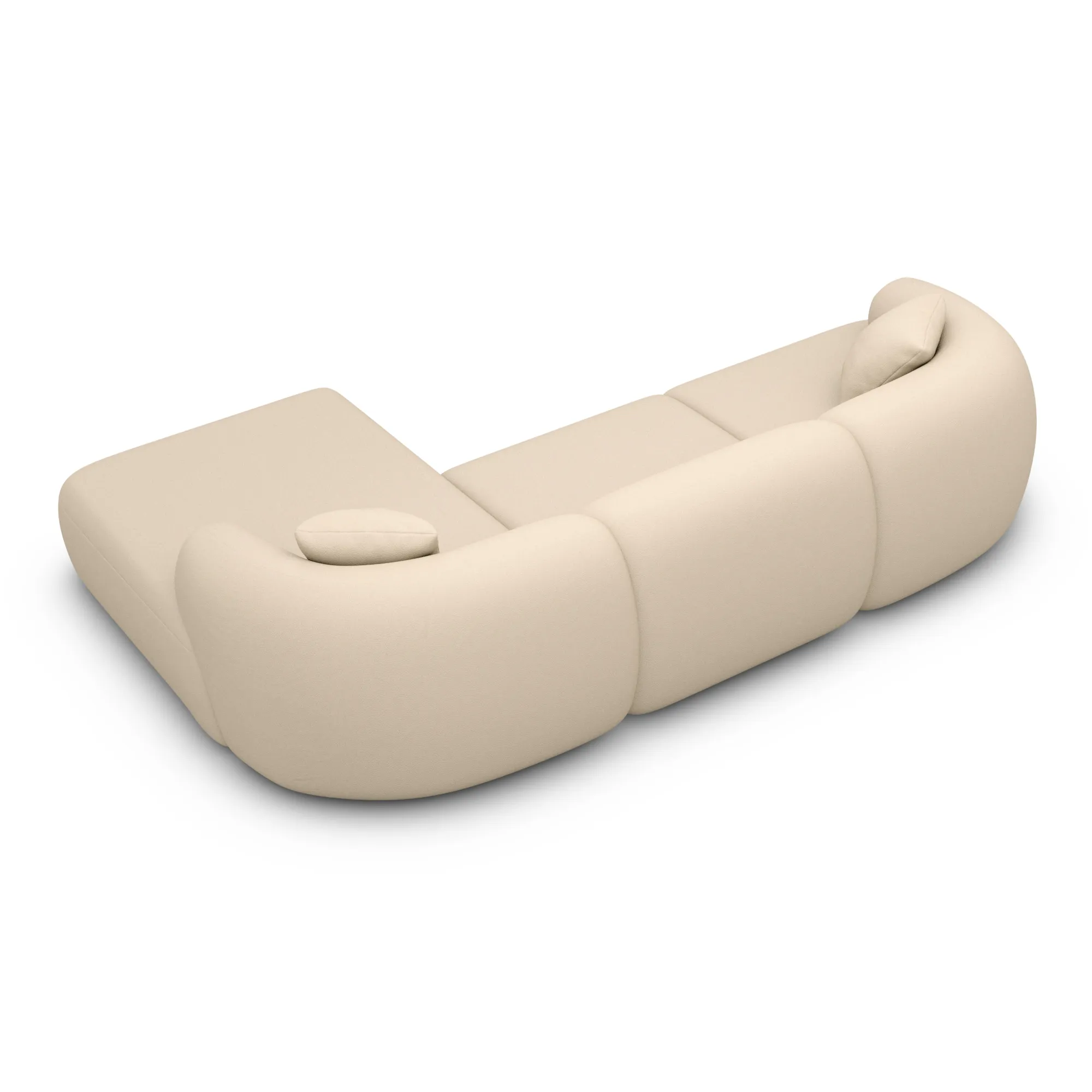 Echtleder L-Form Sofa Poliva – Bild 34