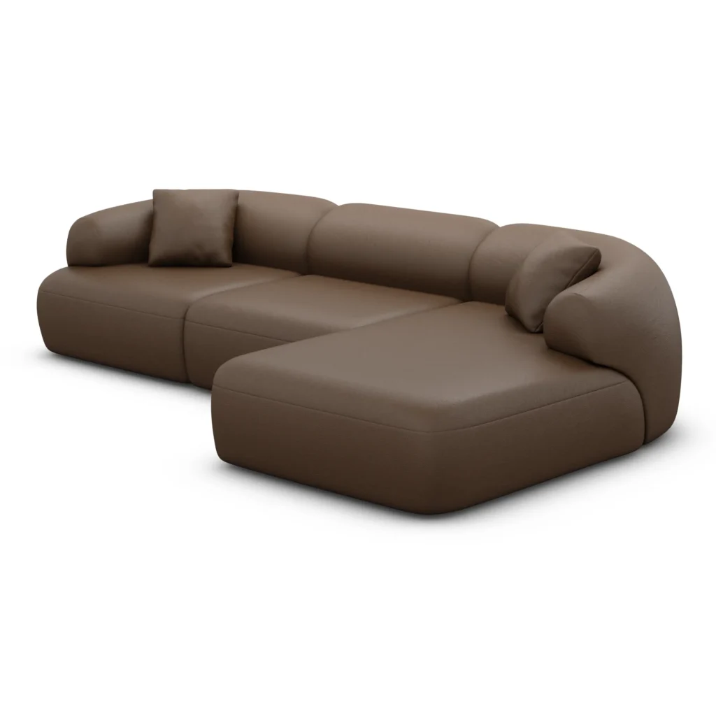 Echtleder L-Form Sofa Poliva