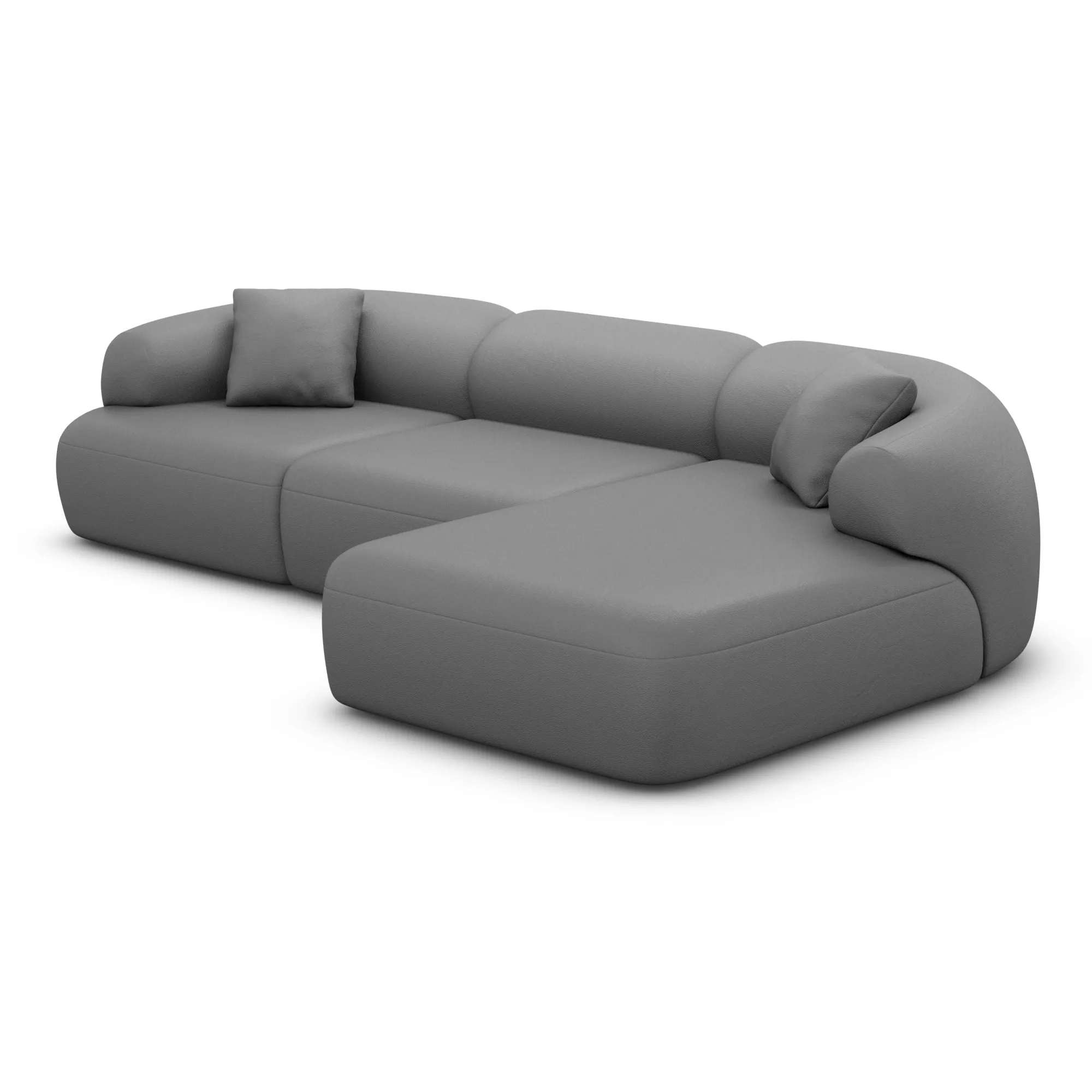 Echtleder L-Form Sofa Poliva – Bild 47