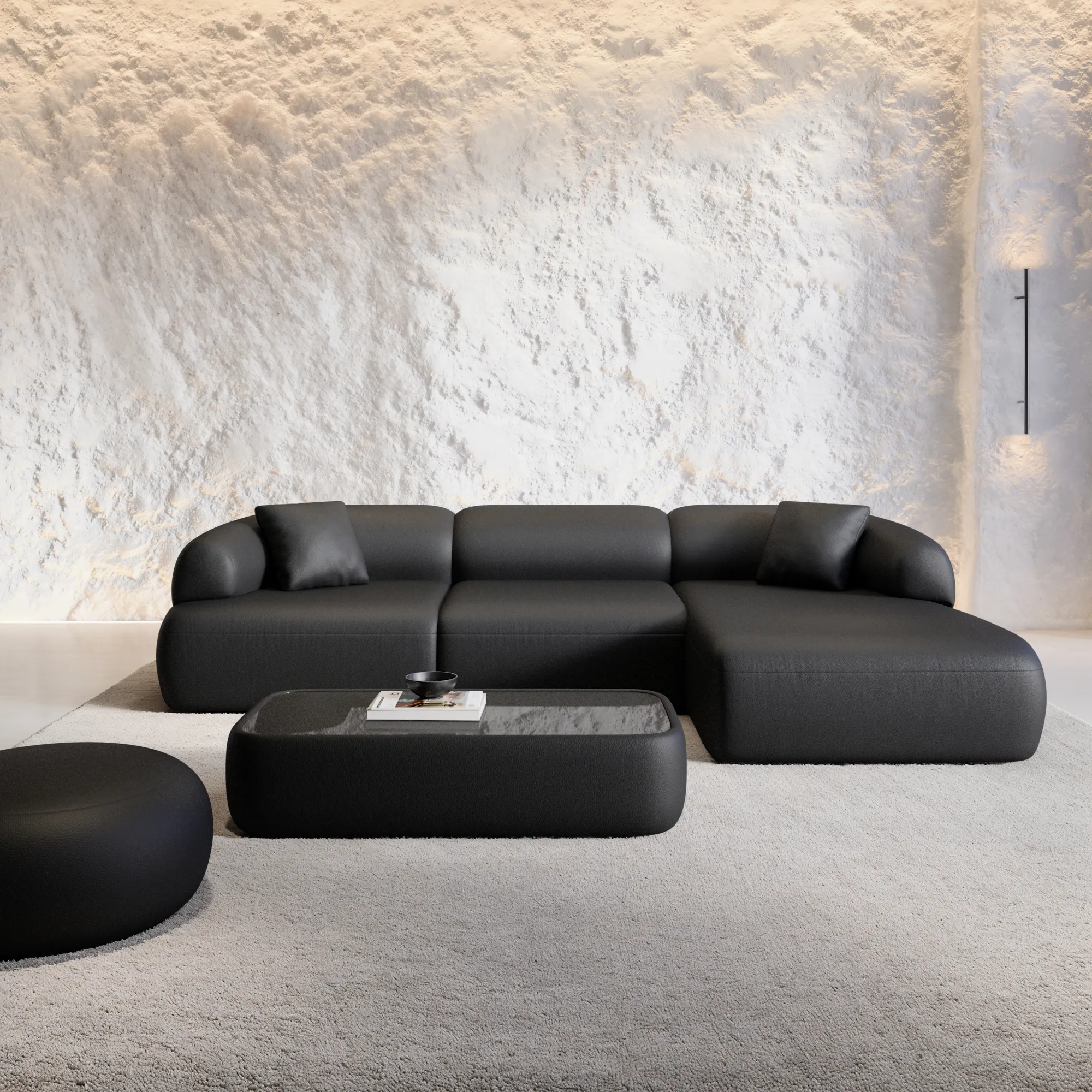 Kunstleder L-Form Sofa Poliva – Bild 15