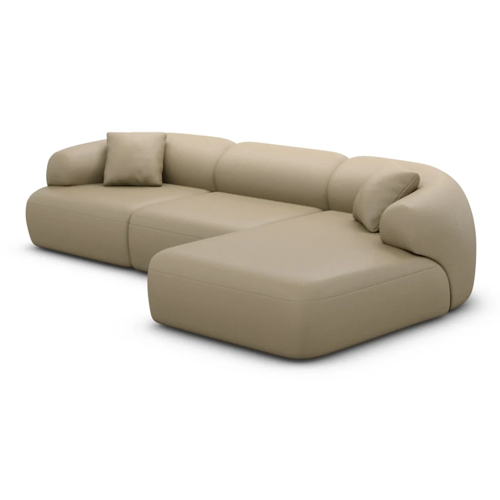 Kunstleder L-Form Sofa Poliva