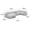 Echtleder U-Form XL Wohnlandschaft Poliva – Bild 73