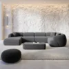 Strukturstoff U-Form XL Wohnlandschaft Poliva – Bild 14