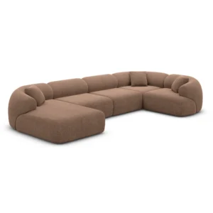 Strukturstoff U-Form XL Wohnlandschaft Poliva