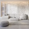 Strukturstoff U-Form XL Wohnlandschaft Poliva – Bild 3