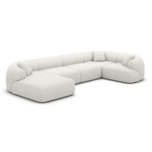 Strukturstoff U-Form XL Wohnlandschaft Poliva