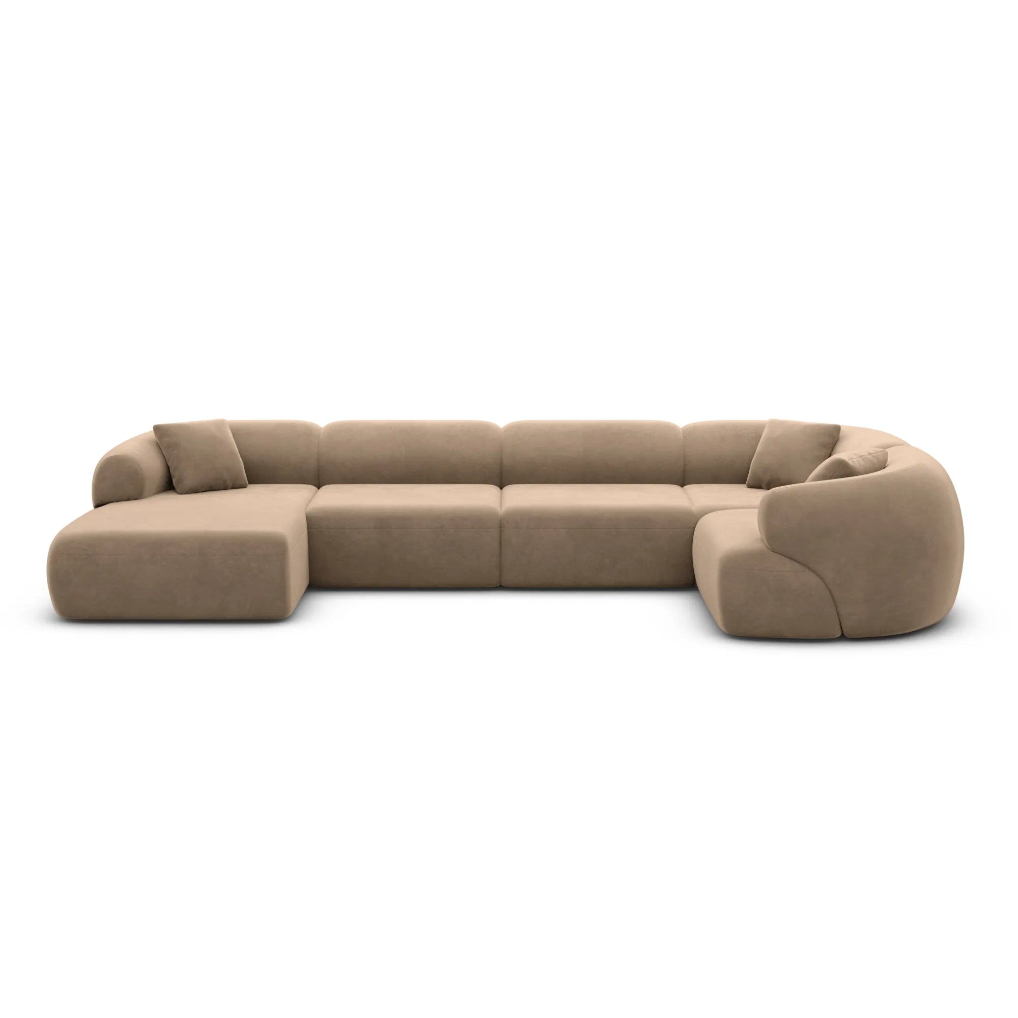 Samtstoff U-Form XL Wohnlandschaft Poliva – Bild 26