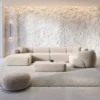 Samtstoff U-Form XL Wohnlandschaft Poliva – Bild 10