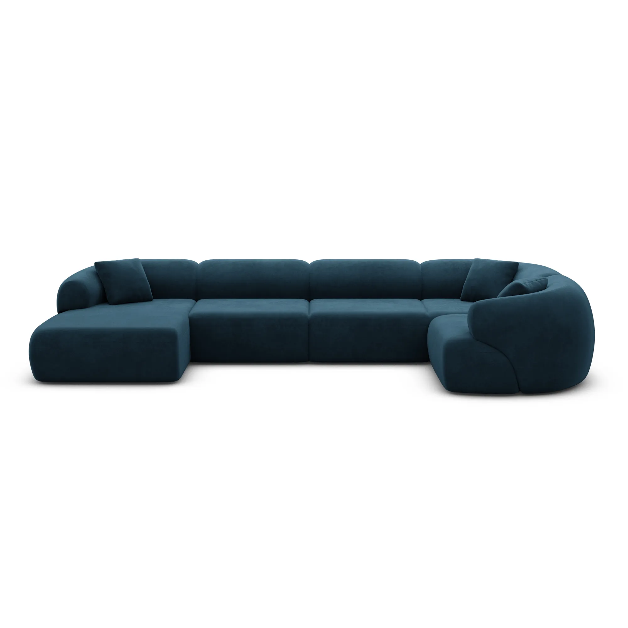 Samtstoff U-Form XL Wohnlandschaft Poliva – Bild 41
