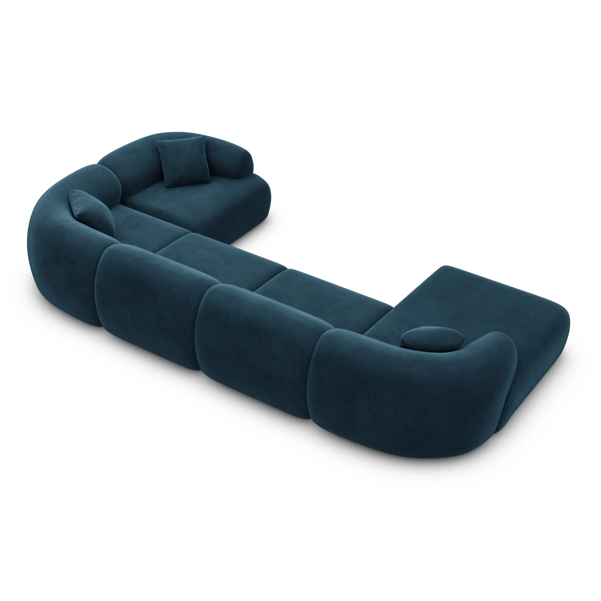 Samtstoff U-Form XL Wohnlandschaft Poliva – Bild 42