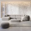 Samtstoff U-Form XL Wohnlandschaft Poliva – Bild 17