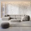 Samtstoff U-Form XL Wohnlandschaft Poliva – Bild 18