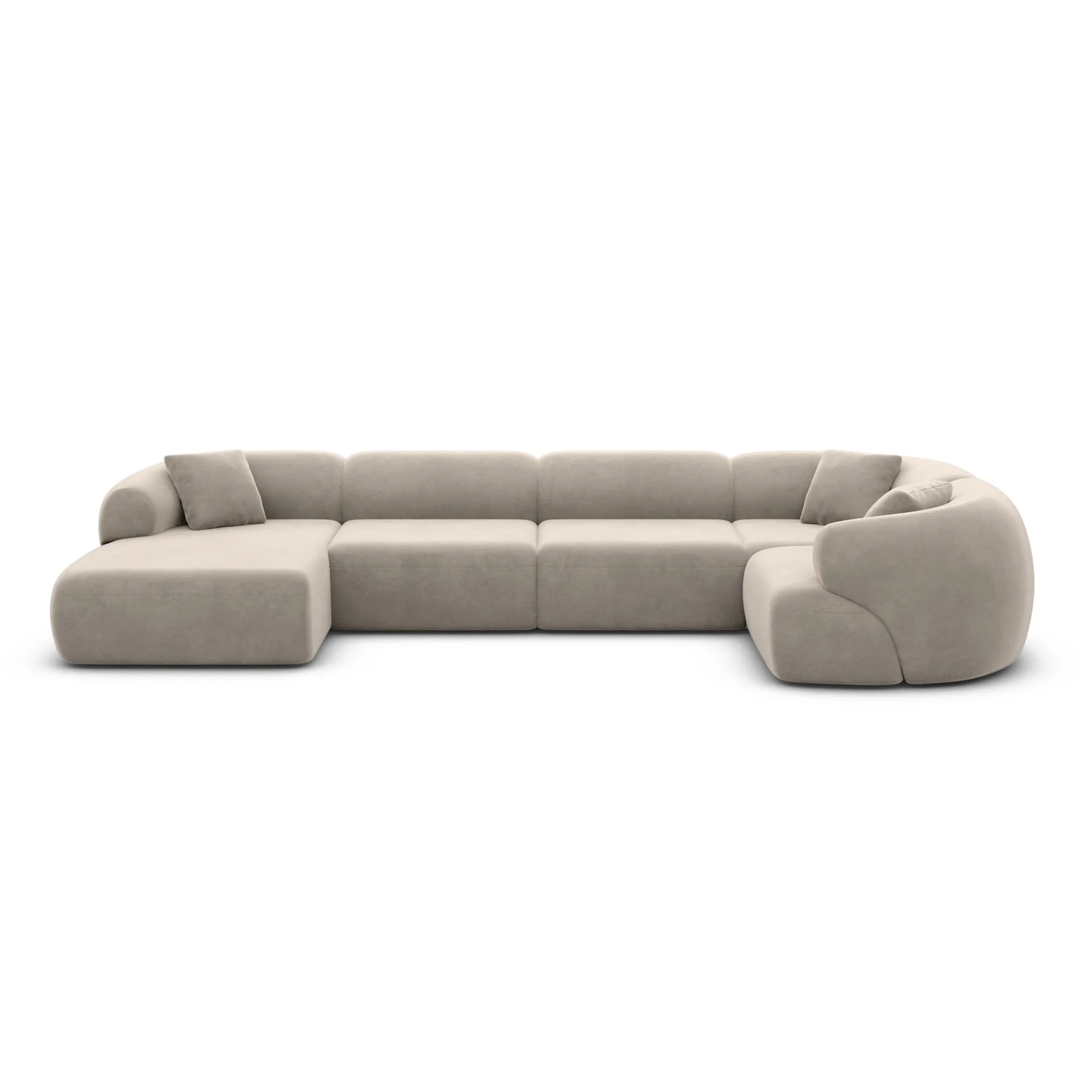 Samtstoff U-Form XL Wohnlandschaft Poliva – Bild 53