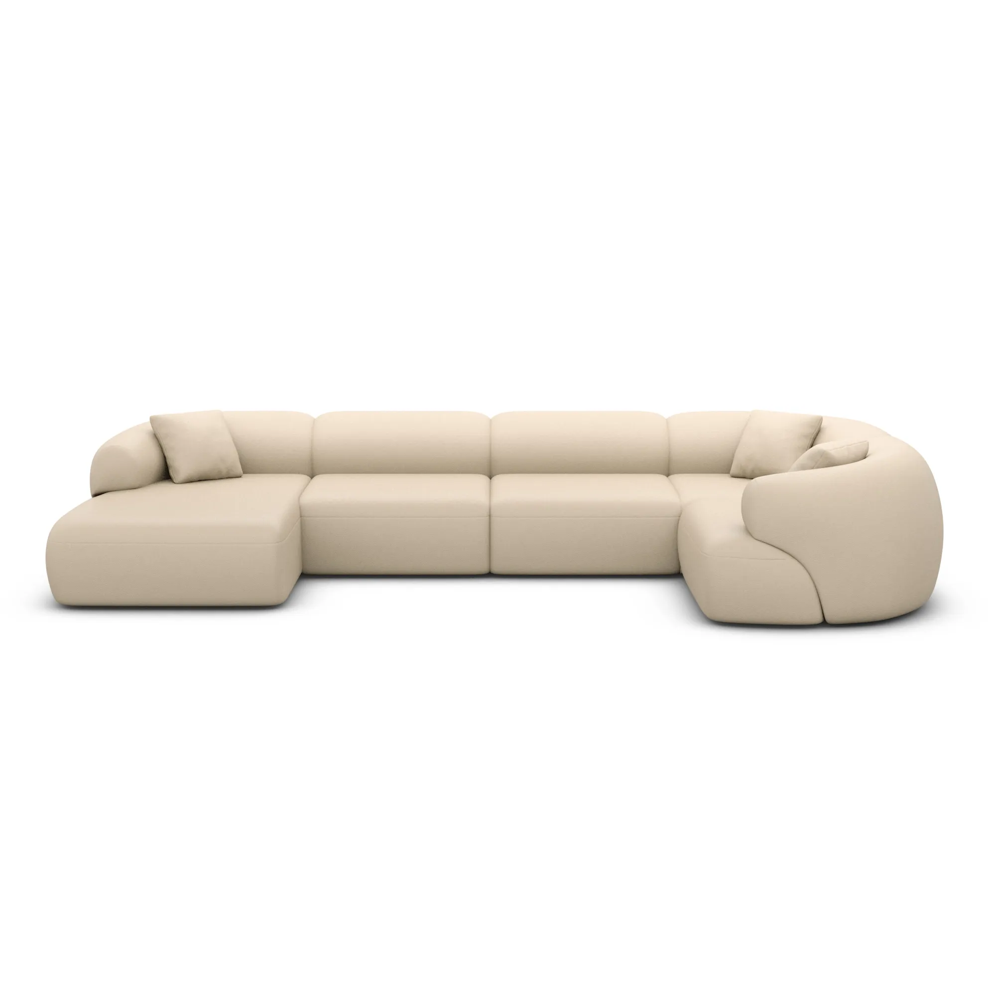 Echtleder U-Form XL Wohnlandschaft Poliva – Bild 63