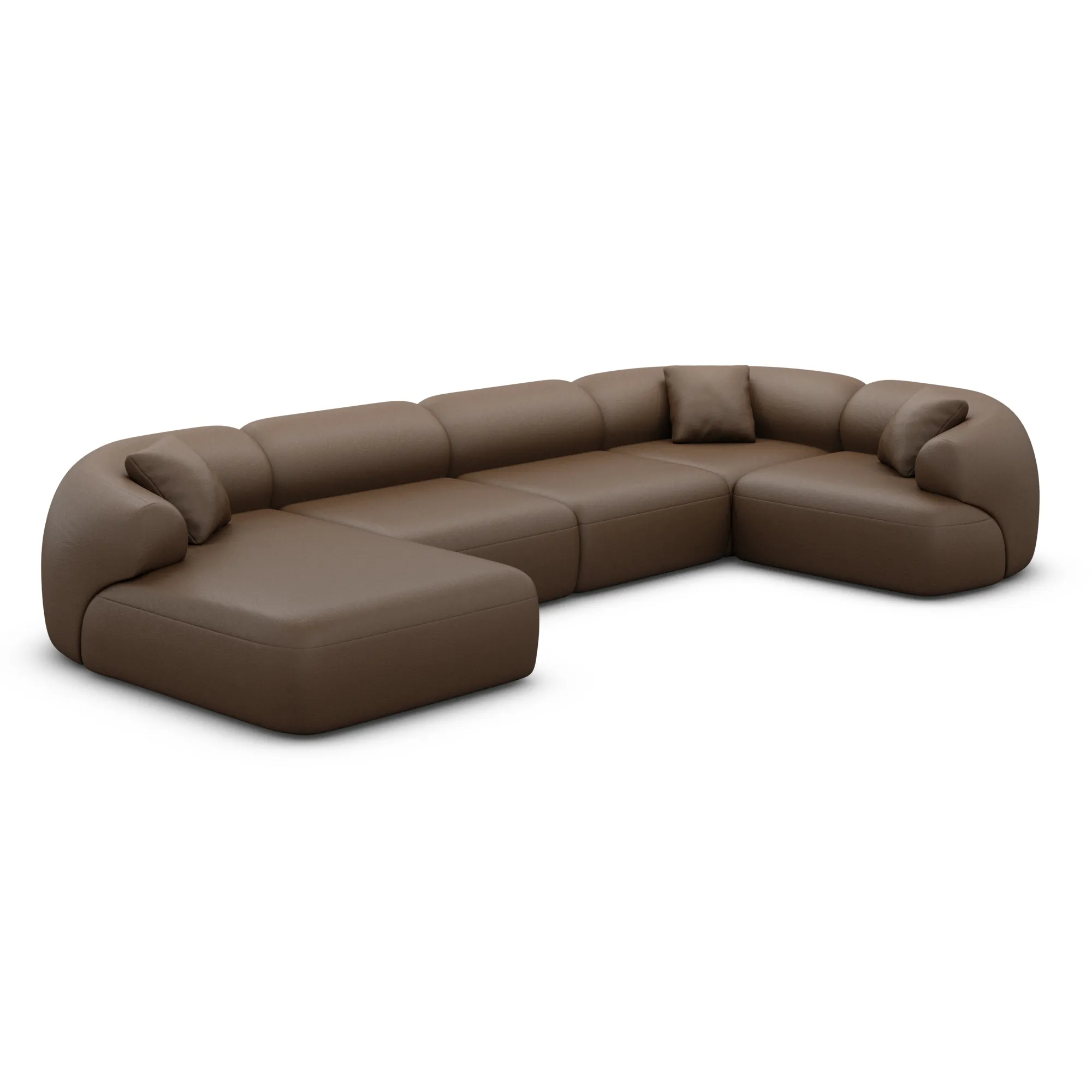 Echtleder U-Form XL Wohnlandschaft Poliva – Bild 26