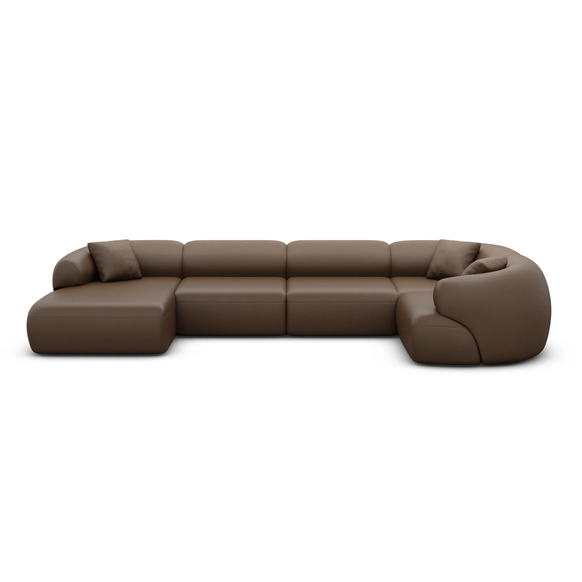 Echtleder U-Form XL Wohnlandschaft Poliva – Bild 27
