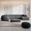 Bouclé U-Form XL Wohnlandschaft Poliva – Bild 4