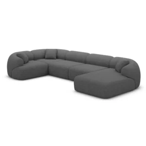 Bouclé U-Form XL Wohnlandschaft Poliva