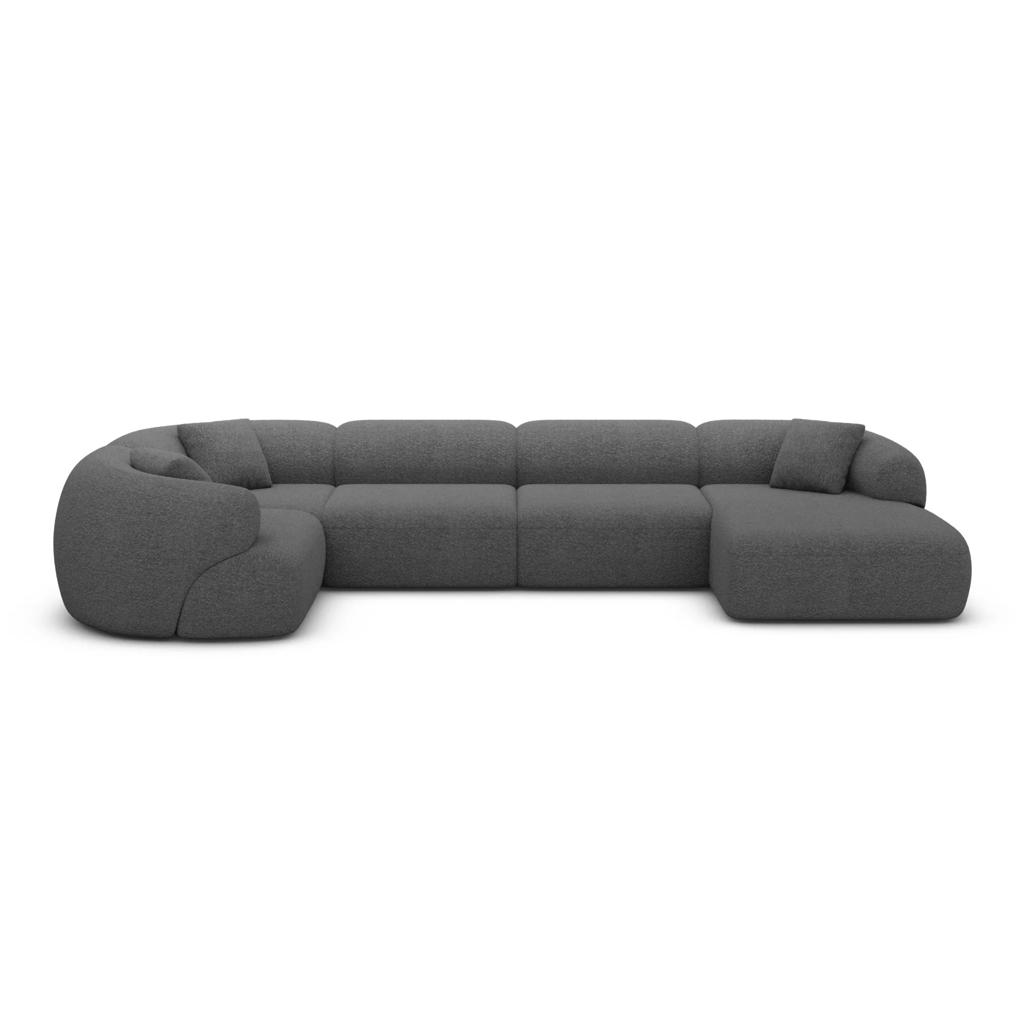 Bouclé U-Form XL Wohnlandschaft Poliva – Bild 23
