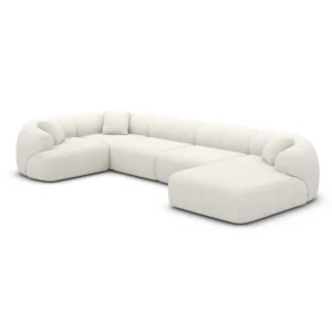 Bouclé U-Form XL Wohnlandschaft Poliva