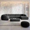 Strukturstoff U-Form XL Wohnlandschaft Poliva – Bild 6