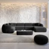 Samtstoff U-Form XL Wohnlandschaft Poliva – Bild 20