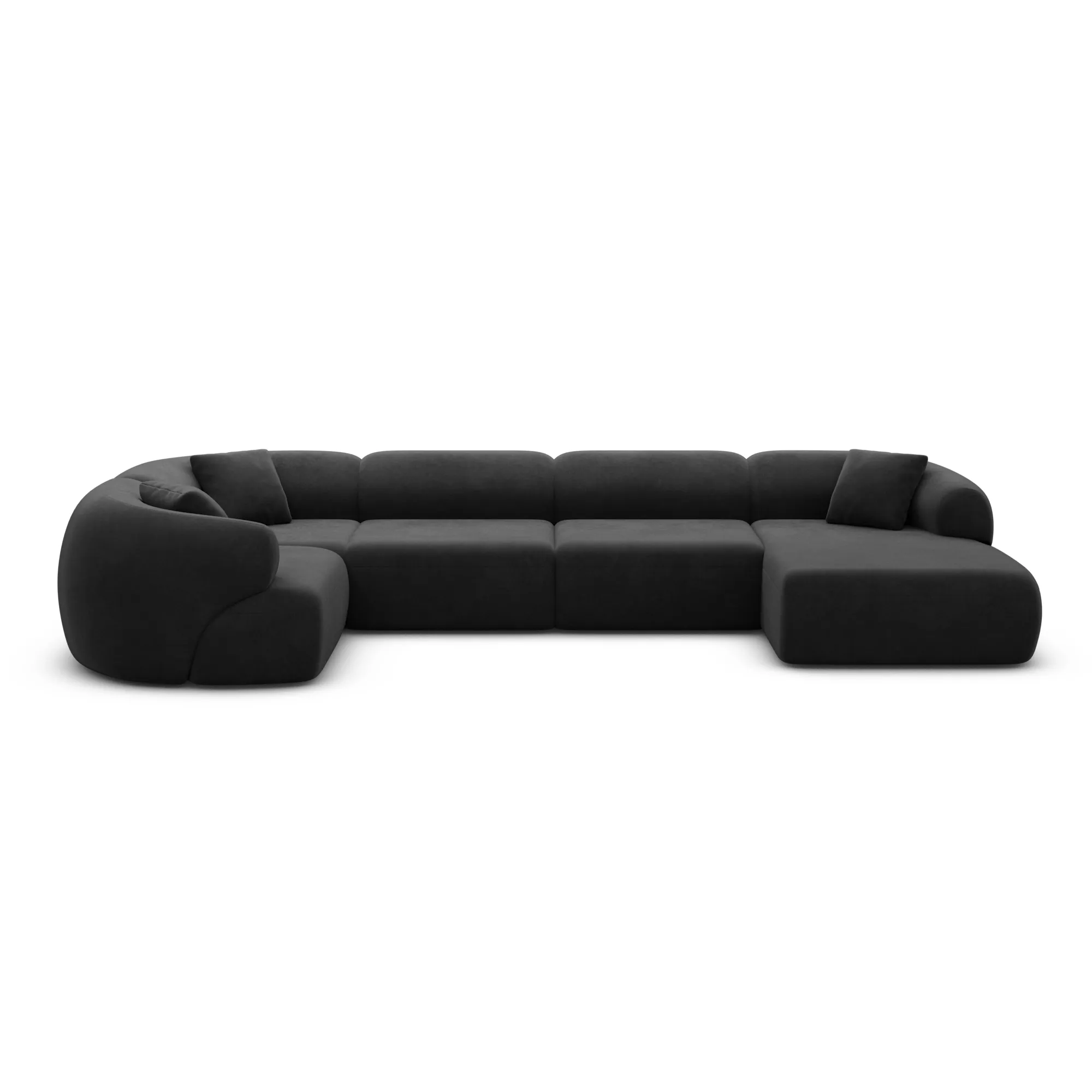 Samtstoff U-Form XL Wohnlandschaft Poliva – Bild 59