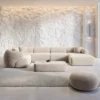 Samtstoff U-Form XL Wohnlandschaft Poliva – Bild 22
