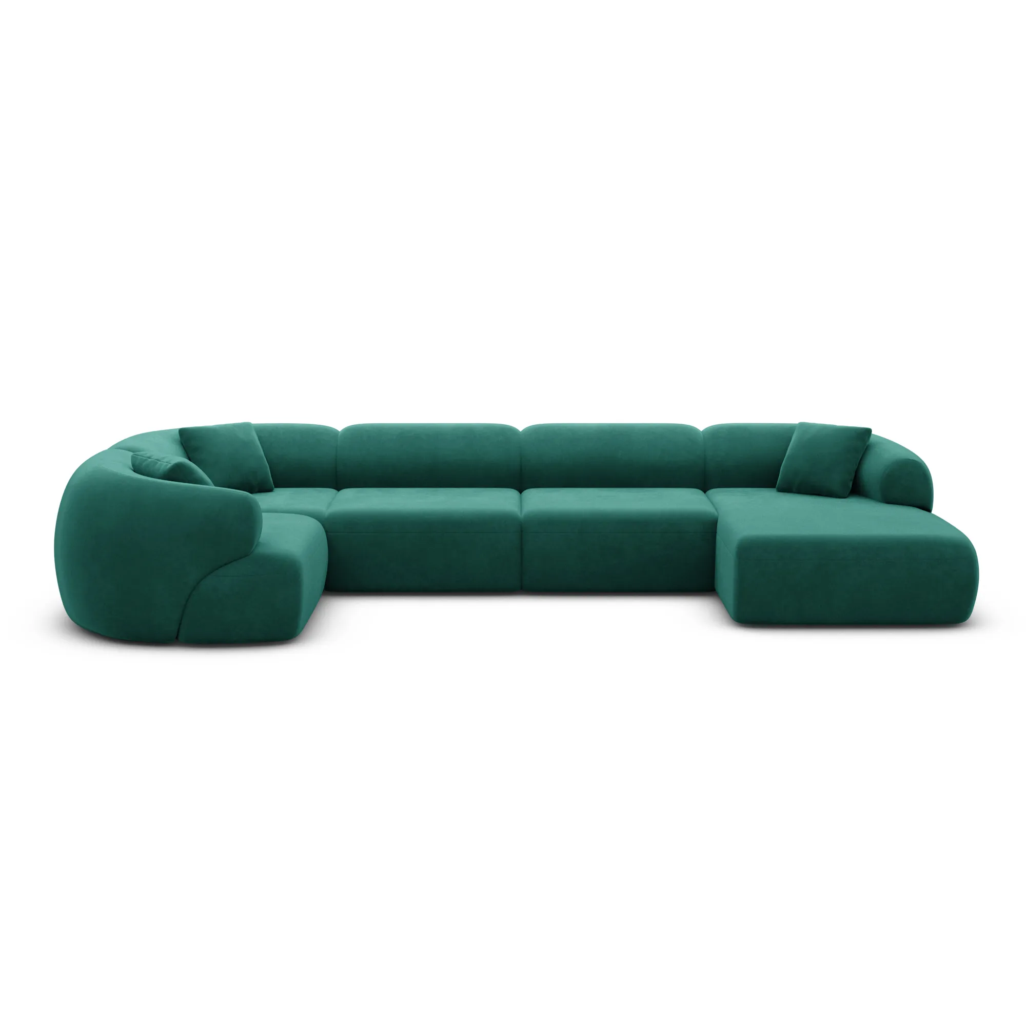 Samtstoff U-Form XL Wohnlandschaft Poliva – Bild 71