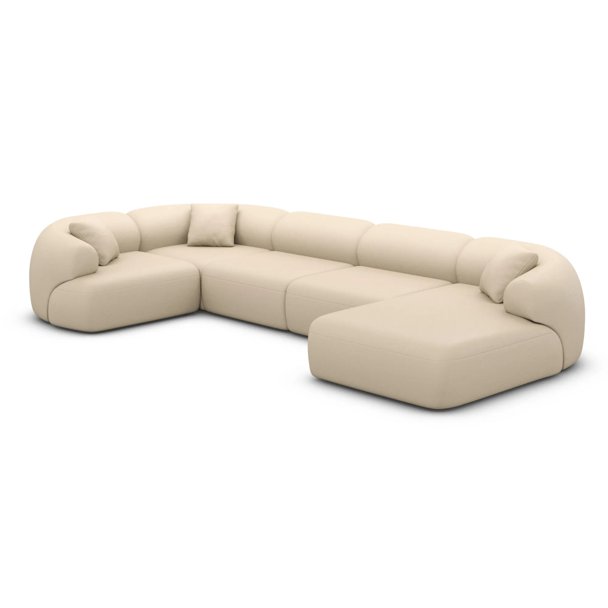 Echtleder U-Form XL Wohnlandschaft Poliva – Bild 38