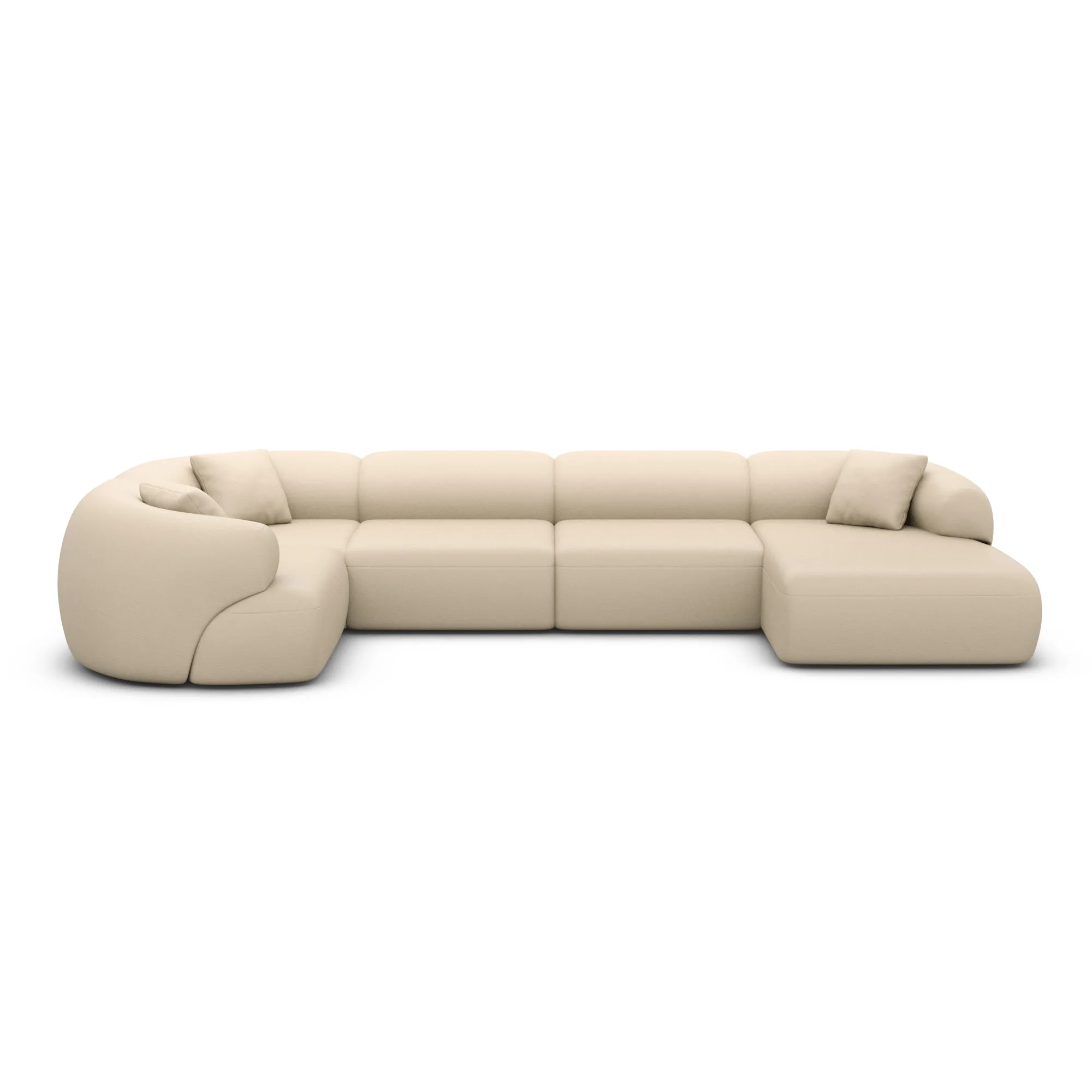 Echtleder U-Form XL Wohnlandschaft Poliva – Bild 39
