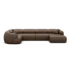 Echtleder U-Form XL Wohnlandschaft Poliva – Bild 51