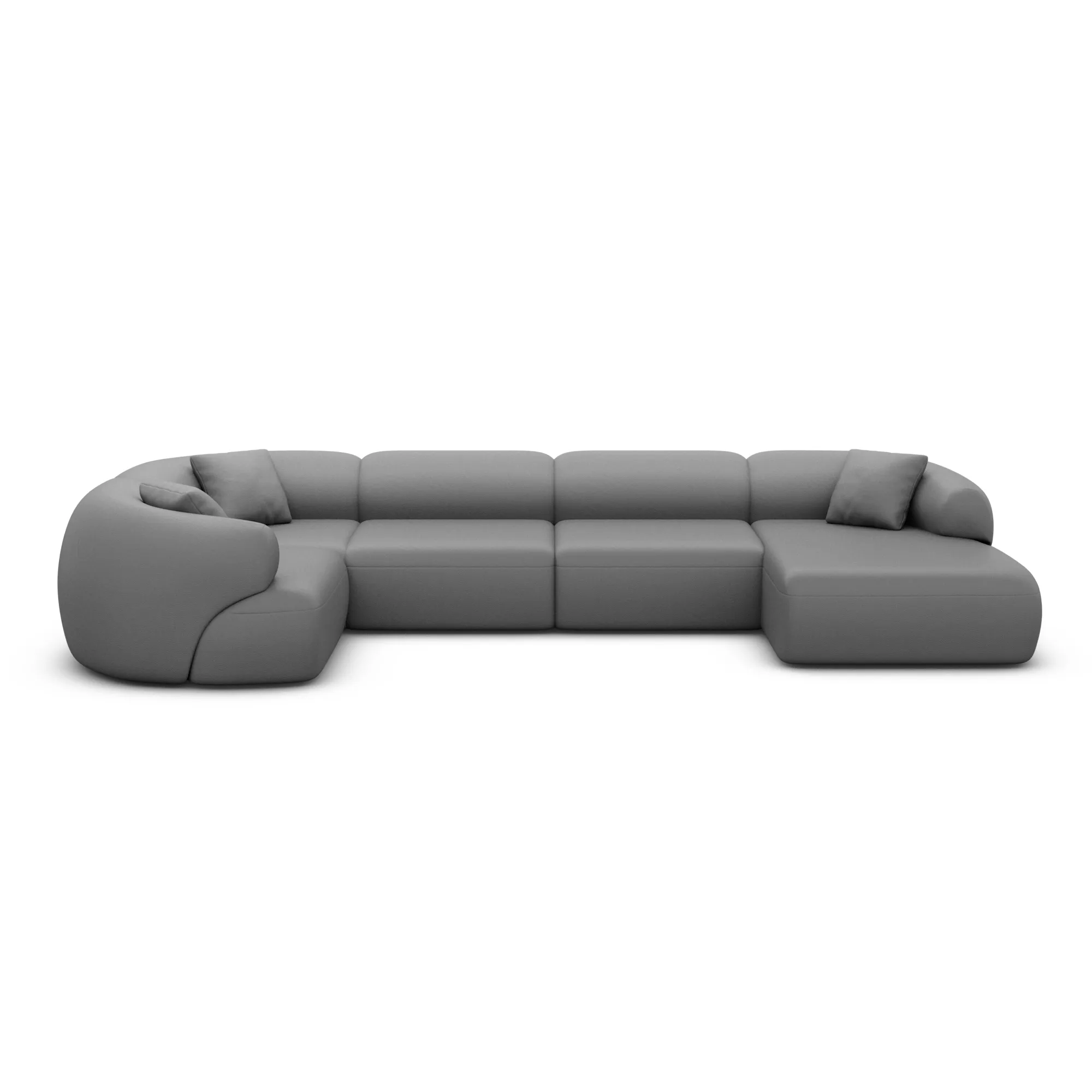 Echtleder U-Form XL Wohnlandschaft Poliva – Bild 54