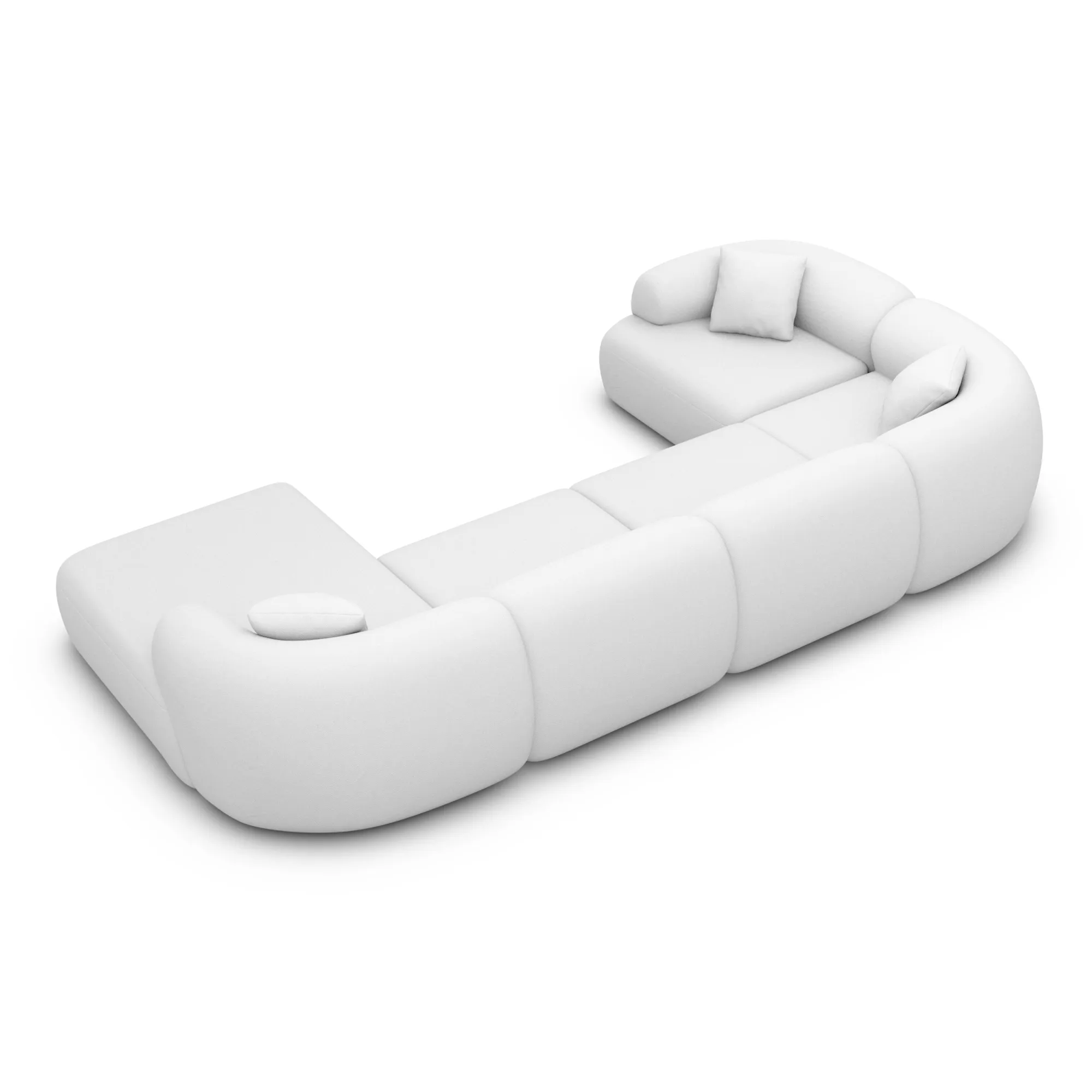 Echtleder U-Form XL Wohnlandschaft Poliva – Bild 61