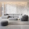Samtstoff U-Form XXL Wohnlandschaft Poliva – Bild 13