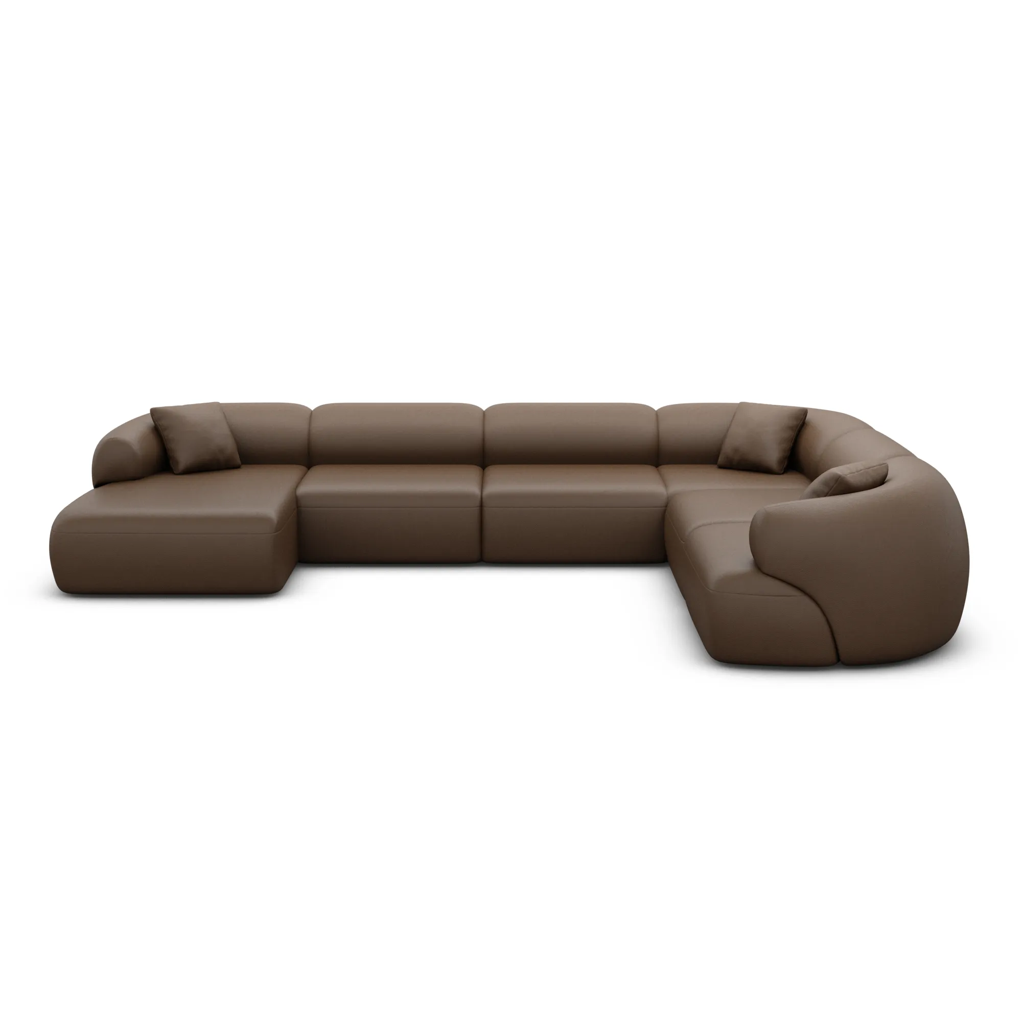 Echtleder U-Form XXL Wohnlandschaft Poliva – Bild 51