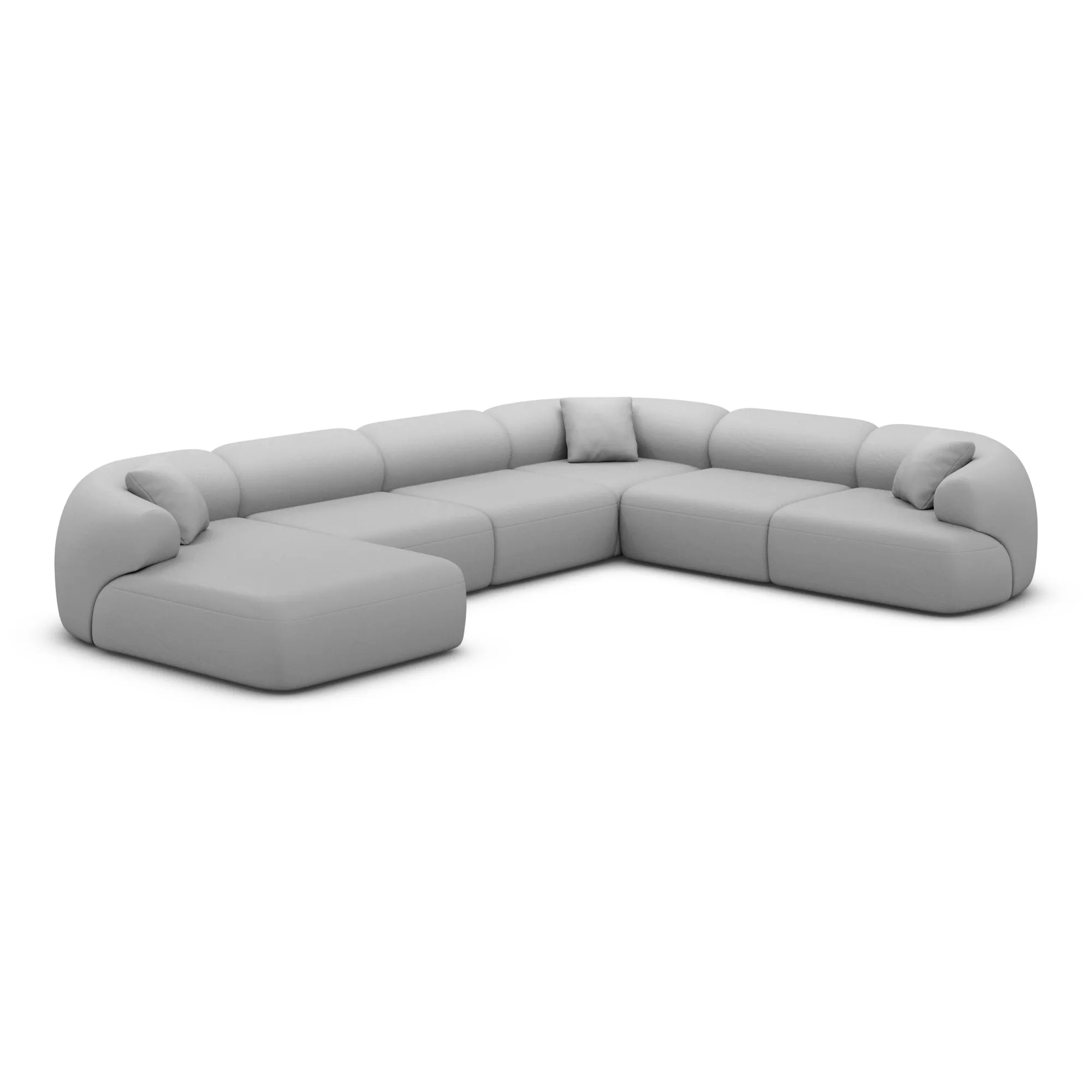 Kunstleder U-Form XXL Wohnlandschaft Poliva – Bild 50