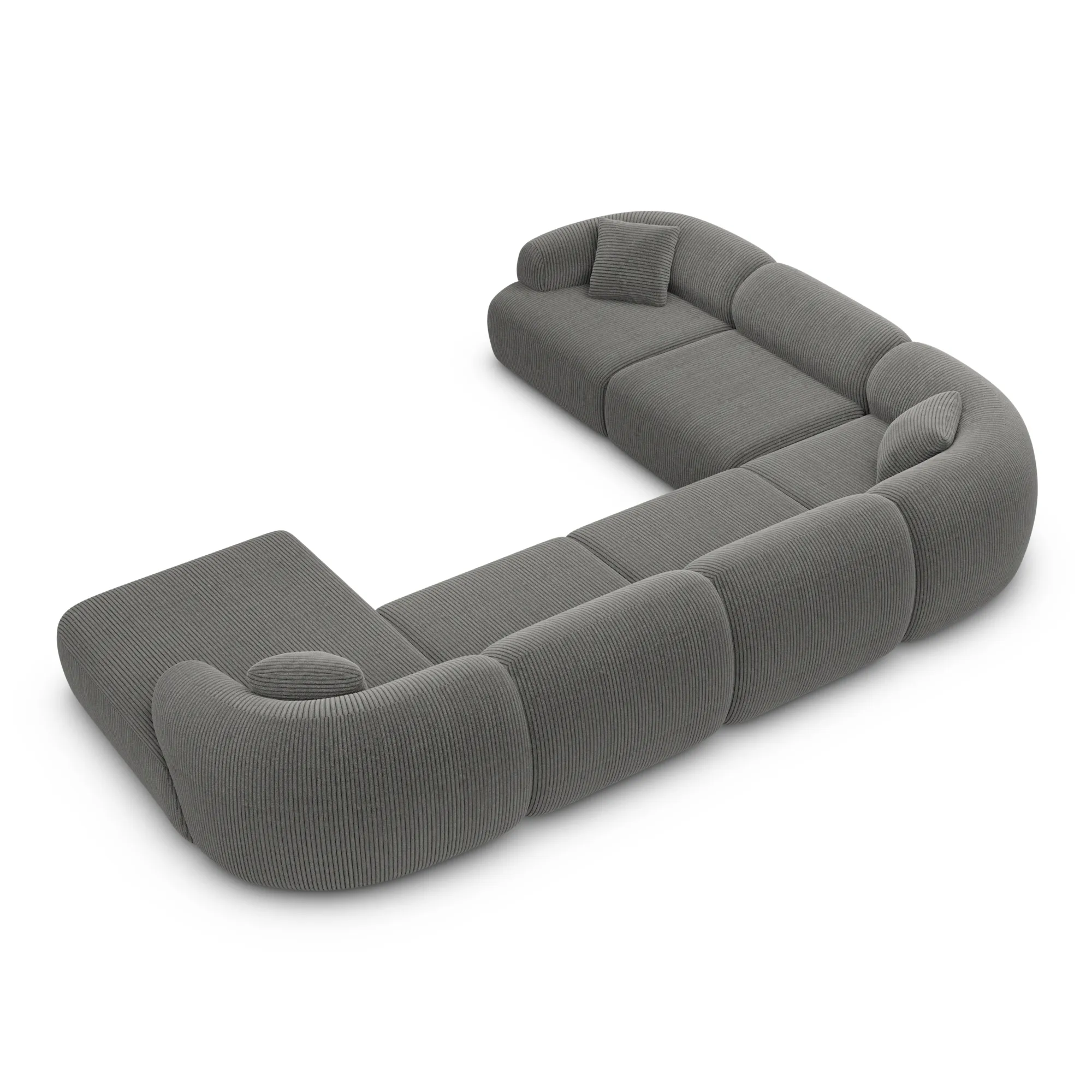 Cord U-Form XXL Wohnlandschaft Poliva – Bild 26