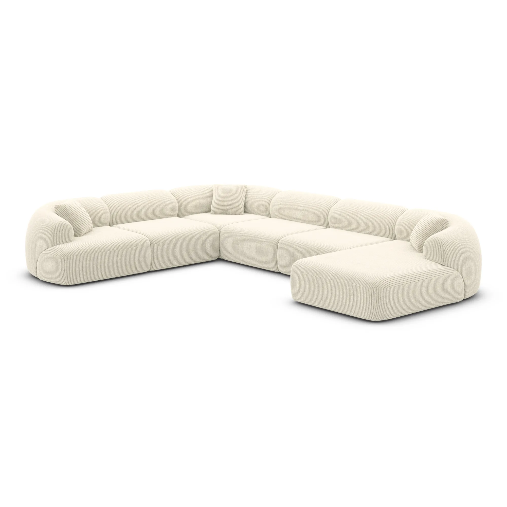 Cord U-Form XXL Wohnlandschaft Poliva – Bild 27