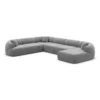 Samtstoff U-Form XXL Wohnlandschaft Poliva – Bild 67