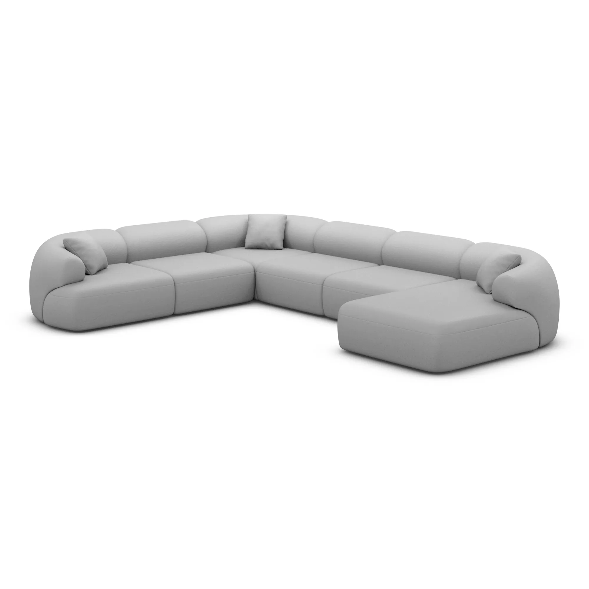 Echtleder U-Form XXL Wohnlandschaft Poliva – Bild 32