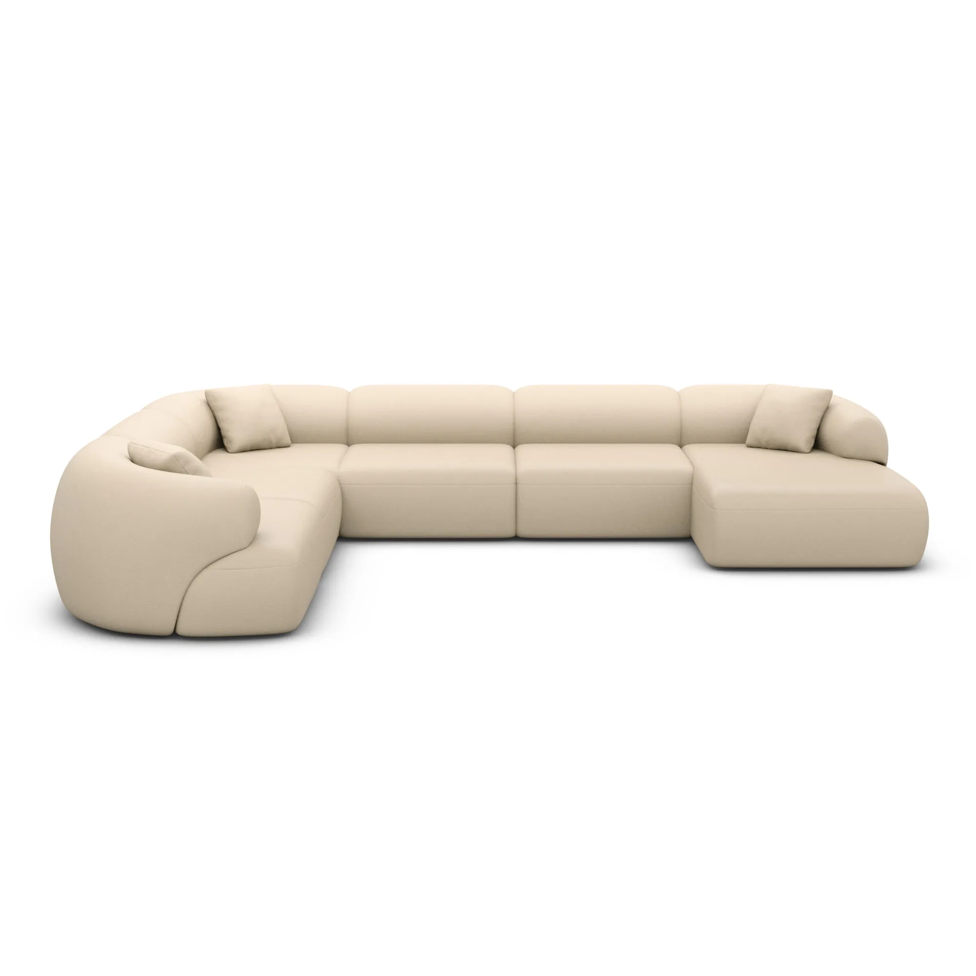 Kunstleder U-Form XXL Wohnlandschaft Poliva – Bild 57