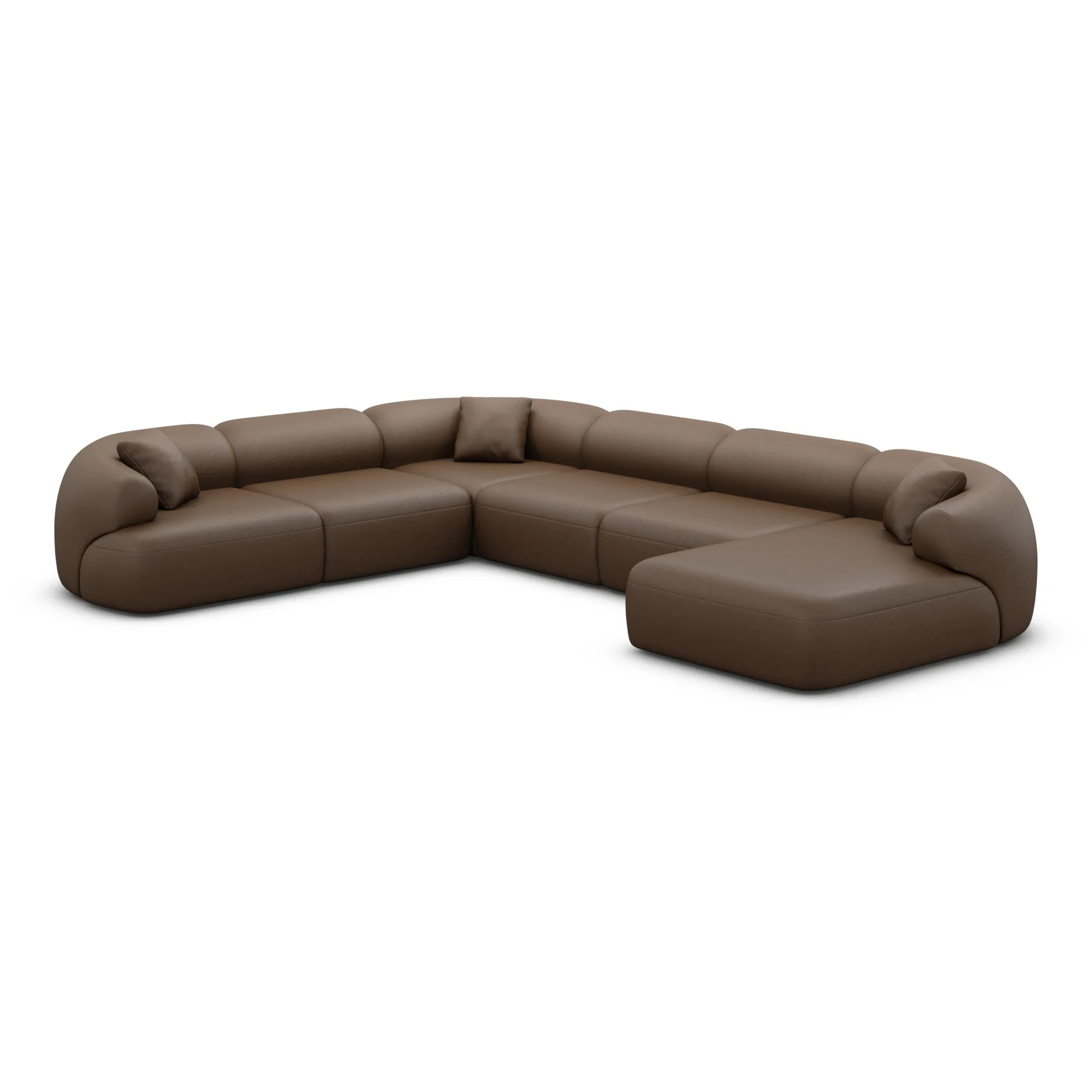 Kunstleder U-Form XXL Wohnlandschaft Poliva – Bild 20