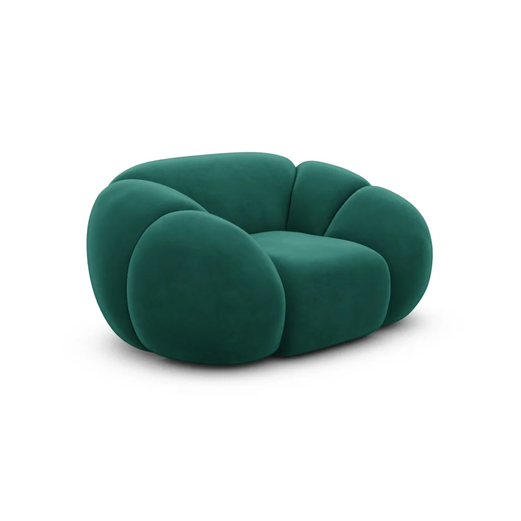 Samtstoff Sessel Savira