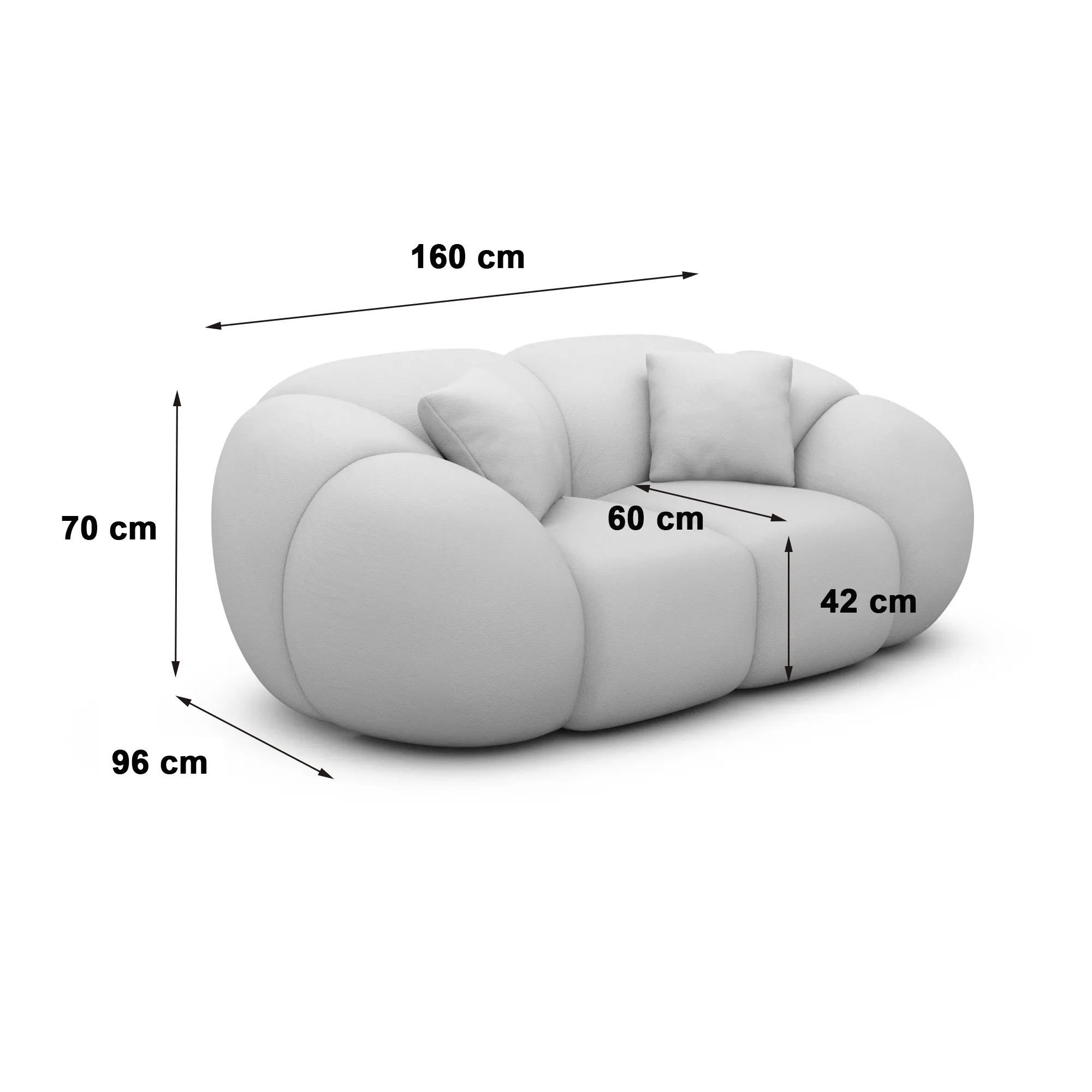 Cord 2-Sitzer Couch Savira – Bild 21