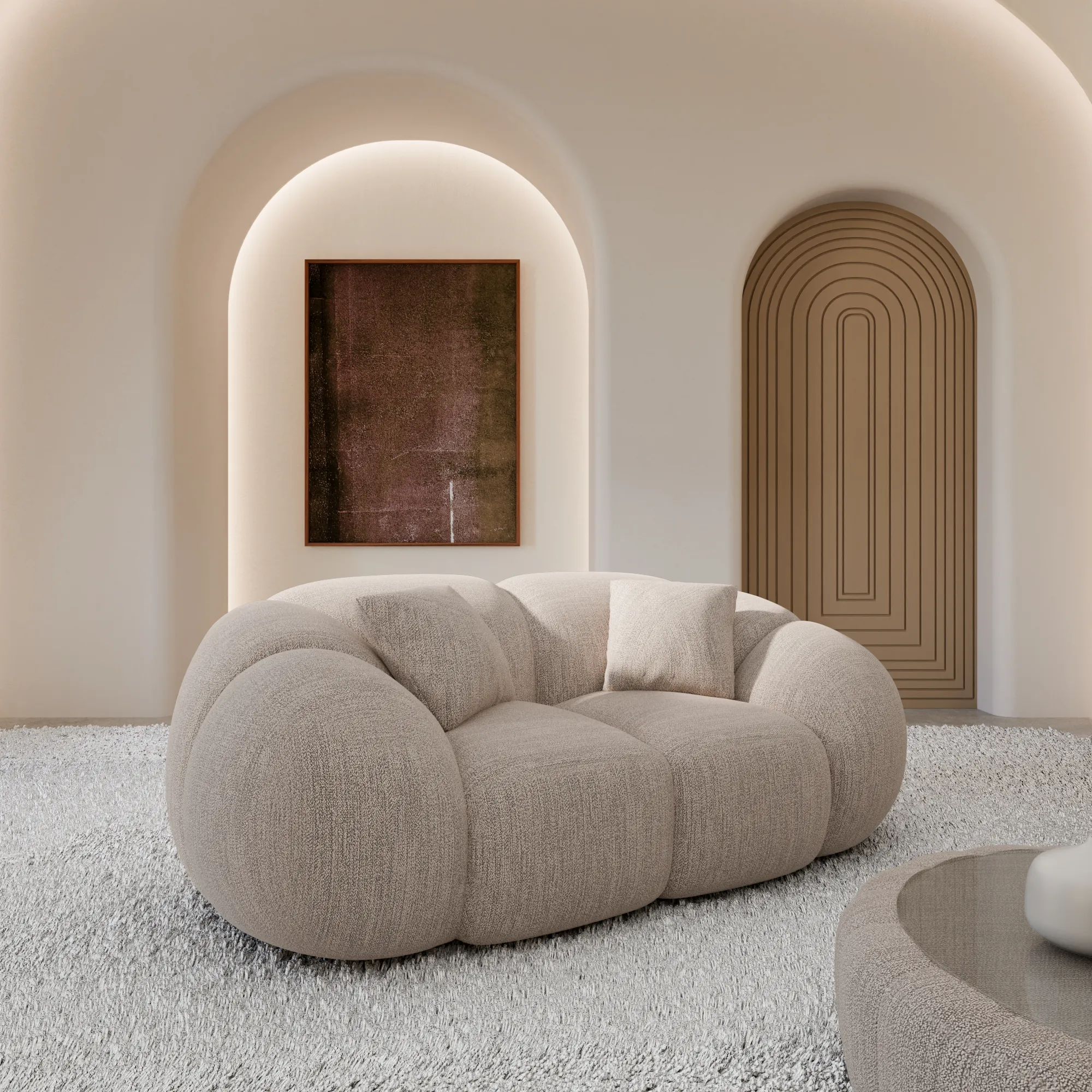 Strukturstoff 2-Sitzer Couch Savira – Bild 7