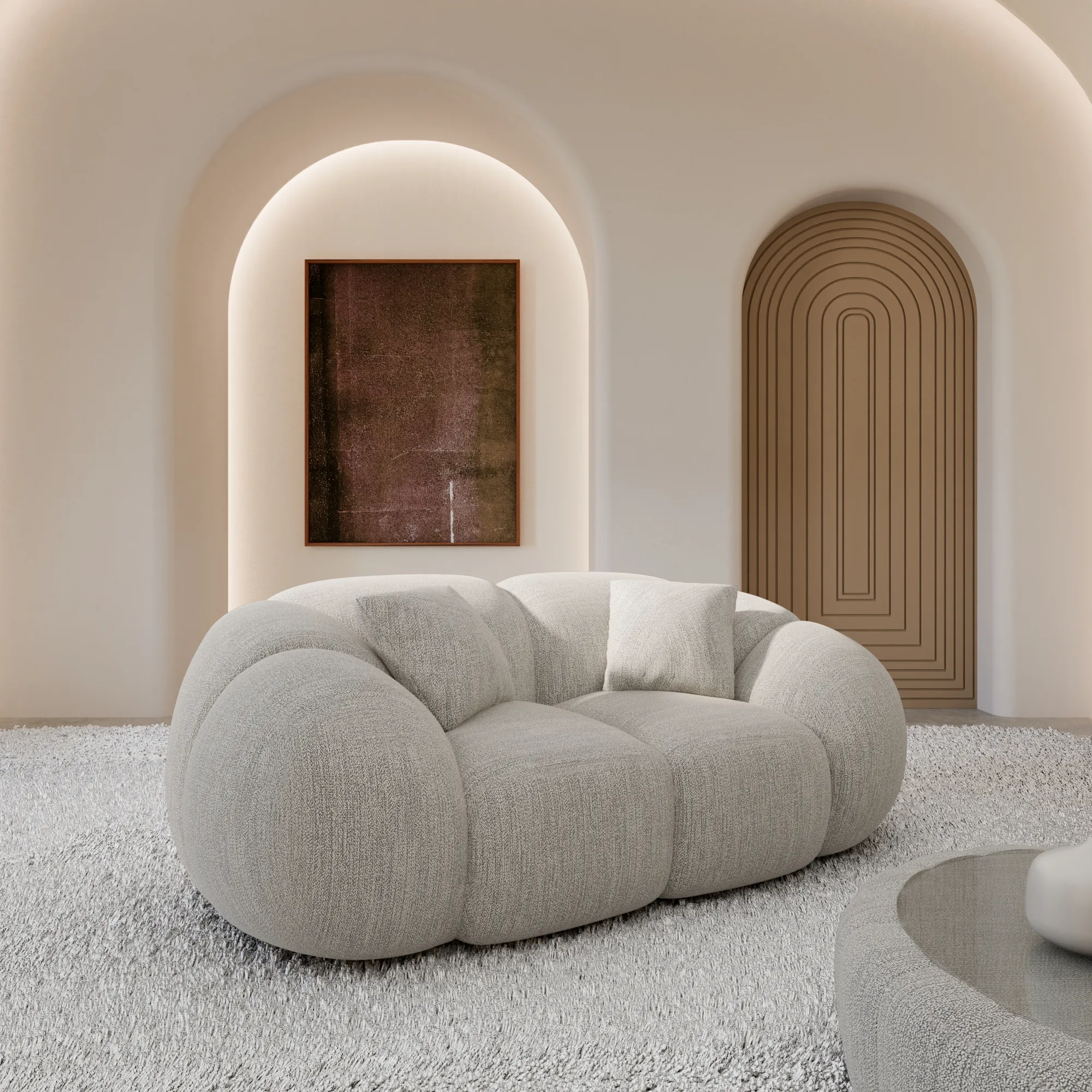 Strukturstoff 2-Sitzer Couch Savira – Bild 4